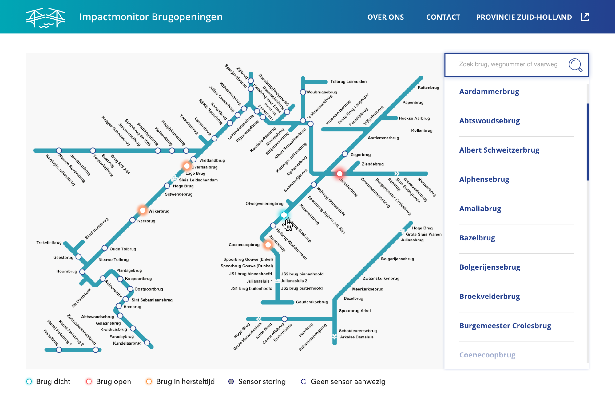 Slimme bruggen dashboard